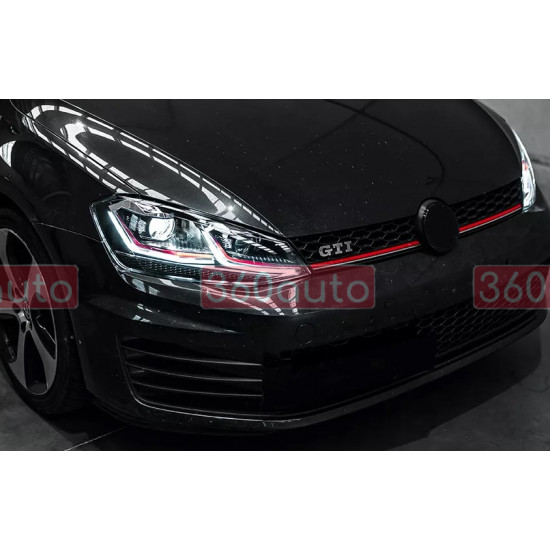 Передние фары на Volkswagen Golf 7 2013-2017 FULL LED стиль GTI 7.5 вместо штатных галогеновых фар