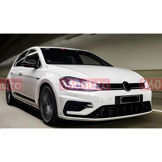 Передние фары на Volkswagen Golf 7.5 2017-2015 FULL LED вместо штатных галогеновых фар