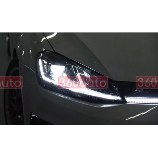 Передние фары на Volkswagen Golf 7.5 2017-2020 вместо штатных галогеновых фар SY