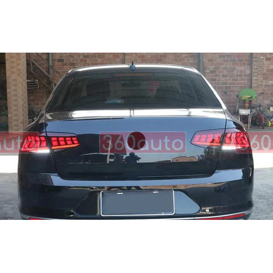 Задние фонари на Volkswagen Passat B8 2014-2020 Sedan LED красный стиль CP