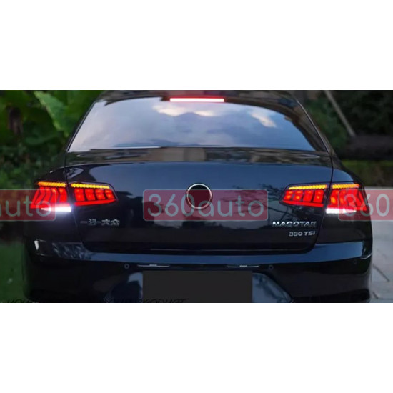 Задние фонари на Volkswagen Passat B8 2014-2020 Sedan LED тонированные стиль CP