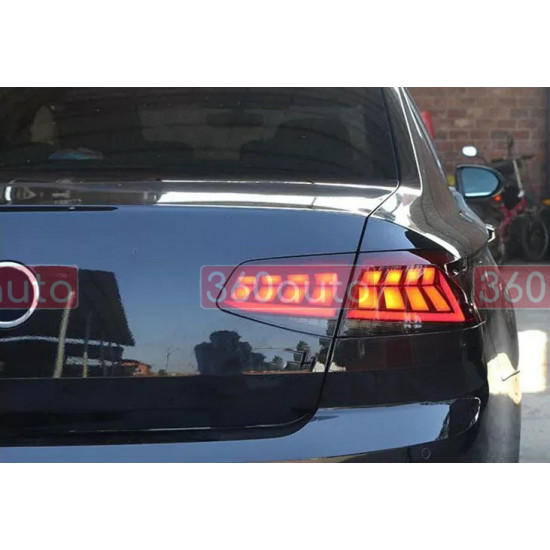 Задние фонари на Volkswagen Passat B8 2014-2020 Sedan LED тонированные стиль CP