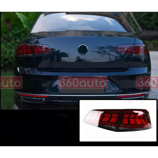 Задние фонари на Volkswagen Passat B8 2014-2020 Sedan LED тонированные стиль CP