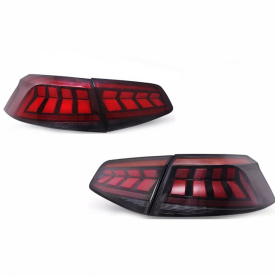 Задние фонари на Volkswagen Passat B8 2014-2020 Sedan LED тонированные стиль CP