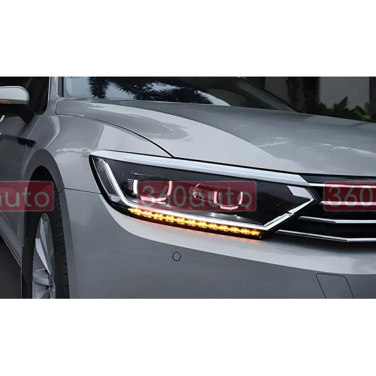 Передние фары на Volkswagen Passat B8 2014-FULL LED вместо штатных галогеновых фар