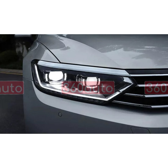 Передние фары на Volkswagen Passat B8 2014-FULL LED вместо штатных галогеновых фар