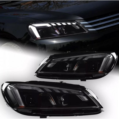 Передні фари на Volkswagen Passat B7 USA 2011-2015 FULL LED стиль A4 замість штатних галогенових фар