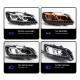 Передние фары на Volkswagen Passat B7 USA 2011-2015 FULL LED вместо штатных галогеновых фар