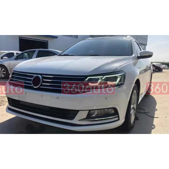 Передние фары на Volkswagen Passat B7 USA 2011-2015 FULL LED вместо штатных галогеновых фар