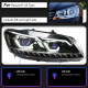 Передние фары на Volkswagen Passat B7 USA 2011-2015 FULL LED вместо штатных галогеновых фар