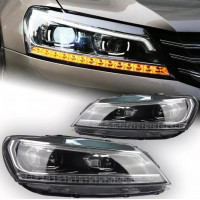 Передні фари на Volkswagen Passat B7 USA 2011-2015 стиль B8 замість штатних галогенових фар