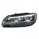 Передние фары на Volkswagen Passat B7 USA 2011-2015 Xenon стиль B8 вместо штатных галогеновых фар