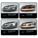 Передние фары на Volkswagen Passat B7 USA 2011-2015 Xenon стиль B8 вместо штатных галогеновых фар