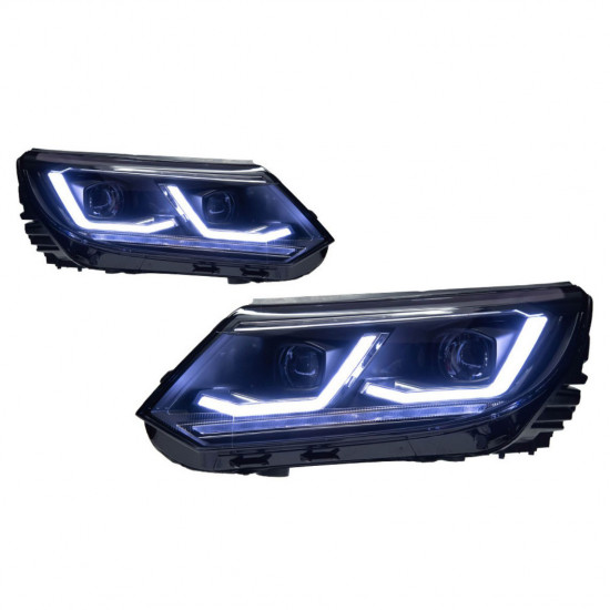 Передние фары на Volkswagen Tiguan 2012-2015 FULL LED стиль TLZ