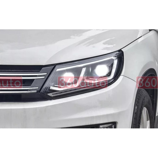 Передние фары на Volkswagen Tiguan 2012-2015 FULL LED стиль TLZ