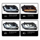 Передние фары на Volkswagen Tiguan 2015-2020 черные Full LED 2020 look