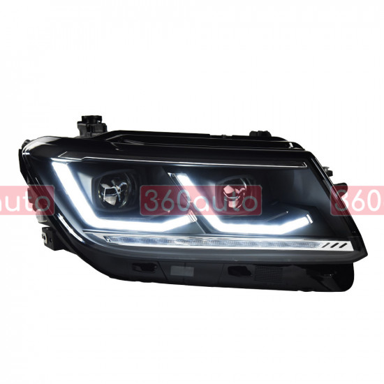 Передние фары на Volkswagen Tiguan 2015-2020 черные Full LED 2020 look