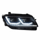 Передние фары на Volkswagen Tiguan 2015-2020 черные Full LED 2020 look