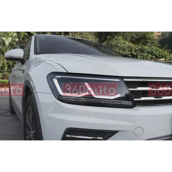 Передние фары на Volkswagen Tiguan 2015-2020 черные Full LED 2020 look