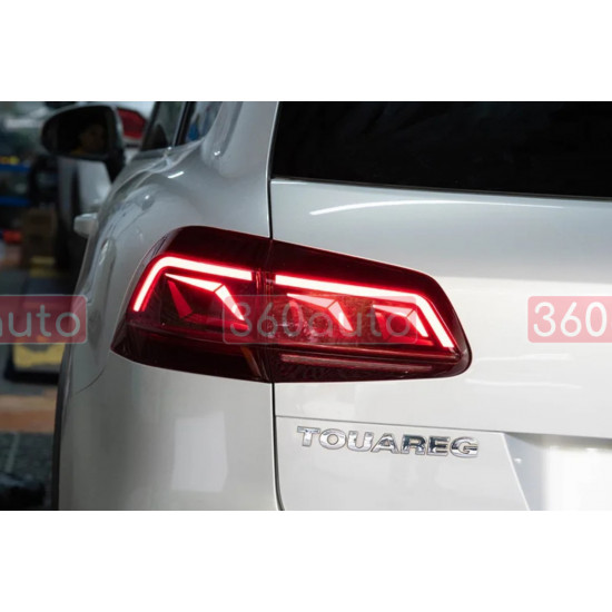 Задние фонари на Volkswagen Touareg NF 2011-2018 LED красный стиль CR 2018+