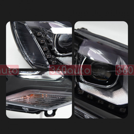Передние фары на Volkswagen Touareg 2010-2014 Xenon взамен галогена