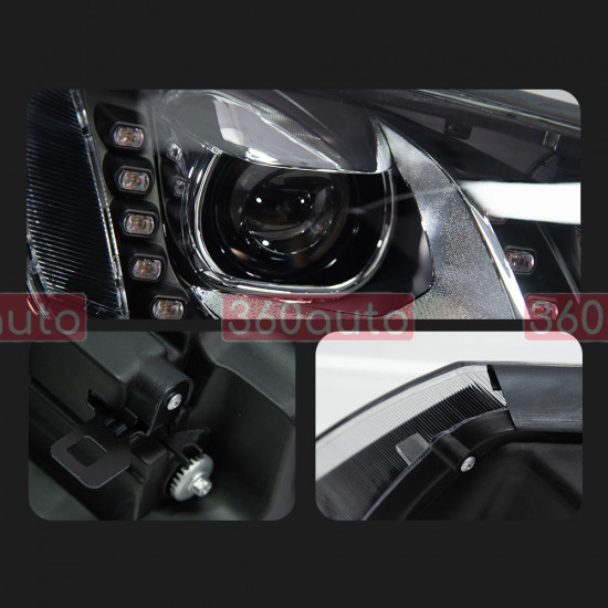 Передние фары на Volkswagen Touareg 2010-2014 Xenon взамен галогена