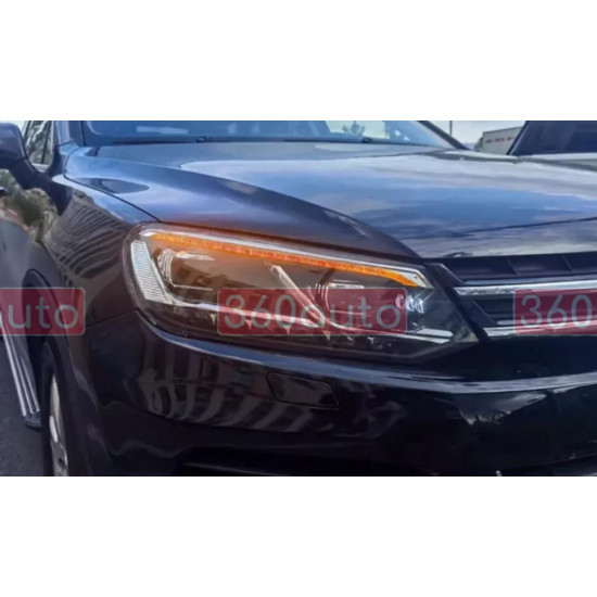 Передние фары на Volkswagen Touareg 2010-2014 TLZ FULL LED 2018 look