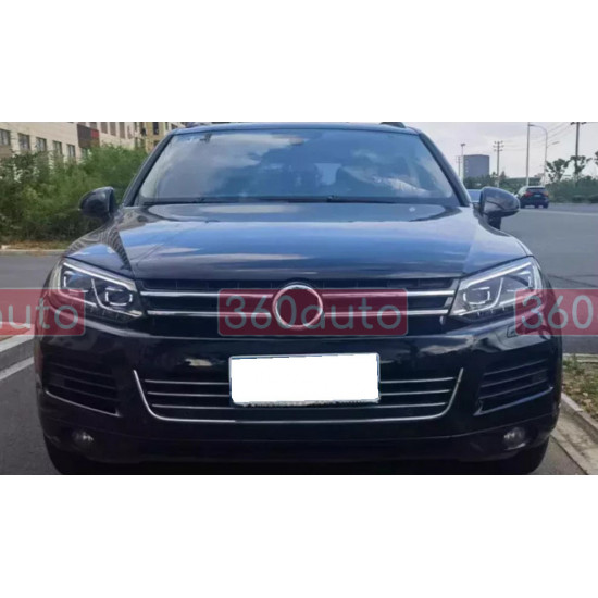 Передние фары на Volkswagen Touareg 2010-2014 TLZ FULL LED 2018 look