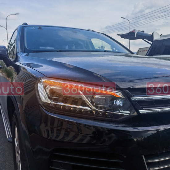 Передние фары на Volkswagen Touareg 2010-2014 TLZ FULL LED 2018 look