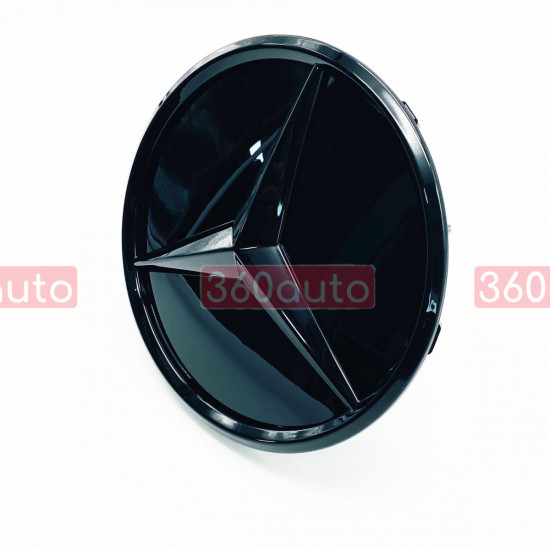 Емблема в решітку радіатора Mercedes C-class W205 2014-2021 A0008881000 Чорний глянець