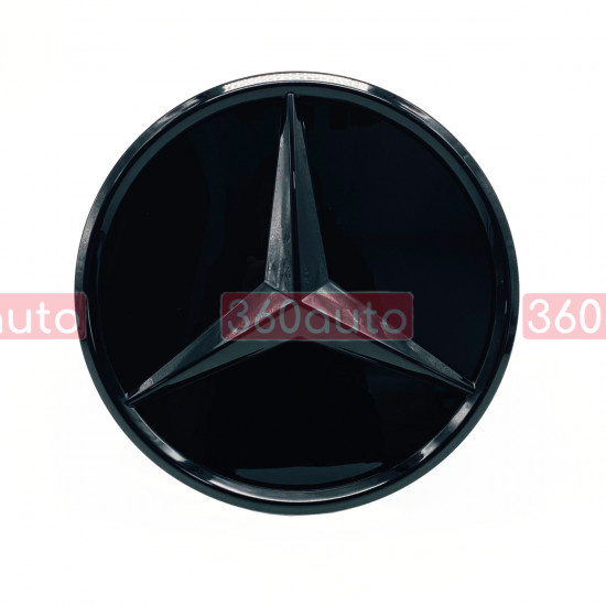 Емблема в решітку радіатора Mercedes C-class W205 2014-2021 A0008881000 Чорний глянець