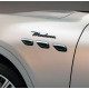Автологотип шильдик эмблема надпись Maserati Modena Black черный глянец на крылья