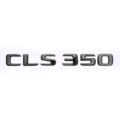 Автологотип емблема напис Mercedes CLS350 Black на кришку багажника чорний глянець