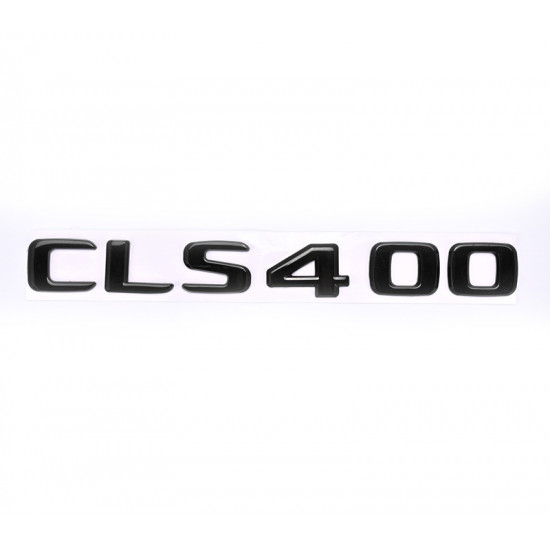 Автологотип емблема напис Mercedes CLS400 Black на кришку багажника чорний глянець
