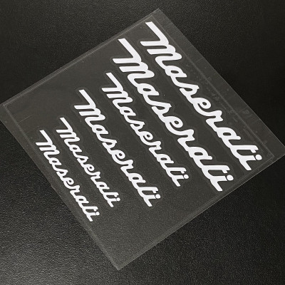 Наклейки на супорт Maserati білі