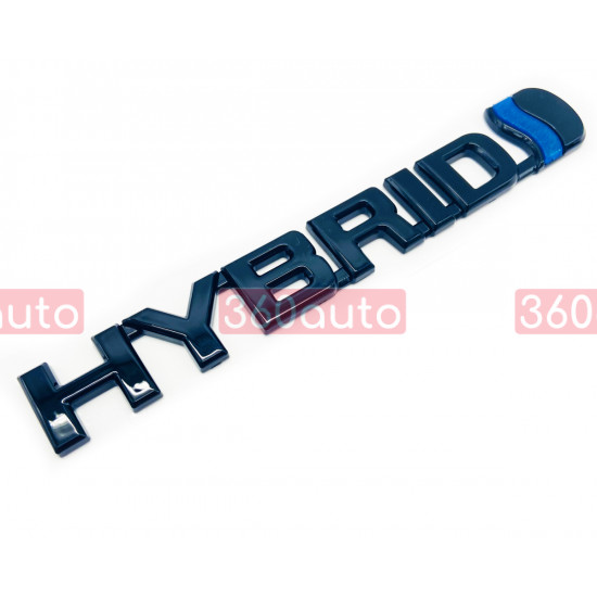 Автологотип шильдик эмблема надпись Toyota Hybrid Black глянец 150мм