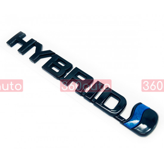 Автологотип шильдик эмблема надпись Toyota Hybrid Black глянец 150мм