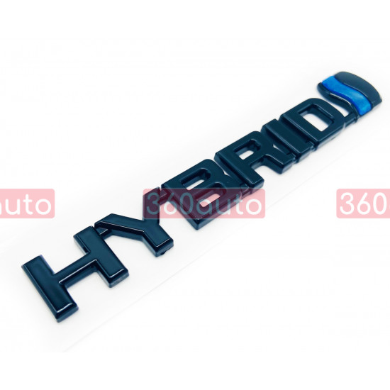 Автологотип шильдик эмблема надпись Toyota Hybrid Black глянец 135мм