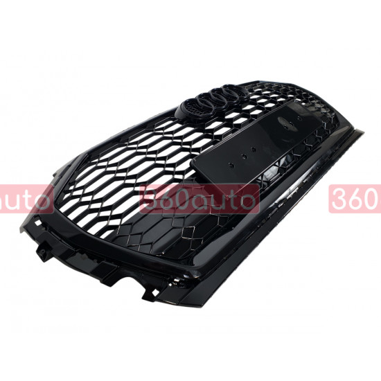 Решетка радиатора Full Black (в стиле RSQ5) V2 на Audi Q5 80A 2020-2023 года