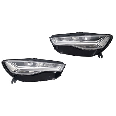 Передние фары (Full Led) комплектные на Audi A6 C7 2014-2018 года.
