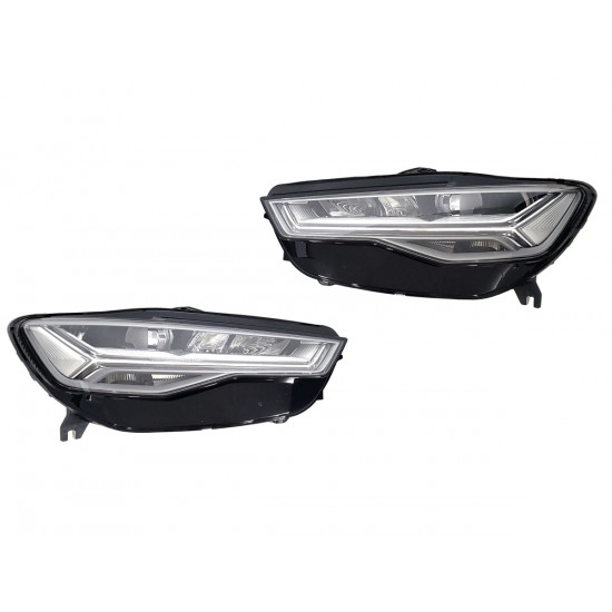 Передние фары (Full Led) комплектные на Audi A6 C7 2014-2018 года.