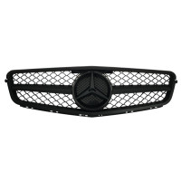 Решетка радиатора SL Flat Black на Mercedes-Benz C-Class W204 2007-2014 года