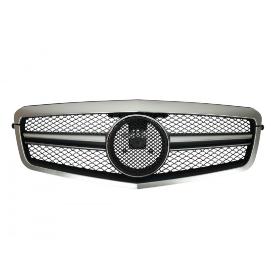 Решетка радиатора SL Silver на Mercedes-Benz E-Class W212 2009-2013 года