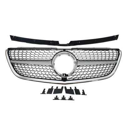 Решетка радиатора (Diamond Silver) на Mercedes-Benz VITO-Class W447 2019-2023 года