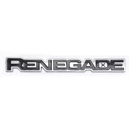 Автологотип эмблема надпись Jeep Renegade на дверь хром