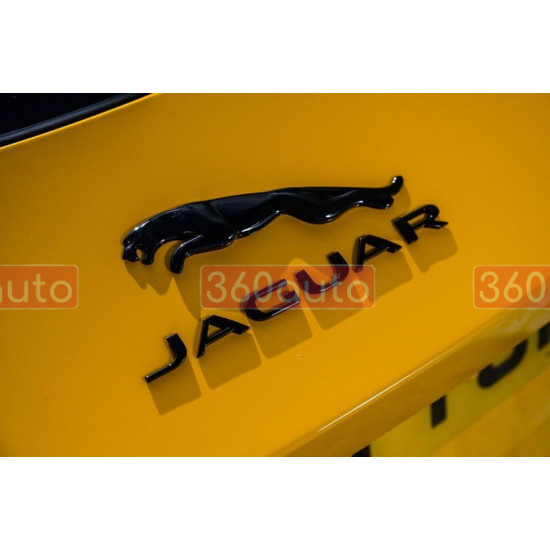 Автологотип шильдик эмблема Jaguar Black 190мм