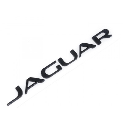 Автологотип емблема напис Jaguar Black чорний глянець