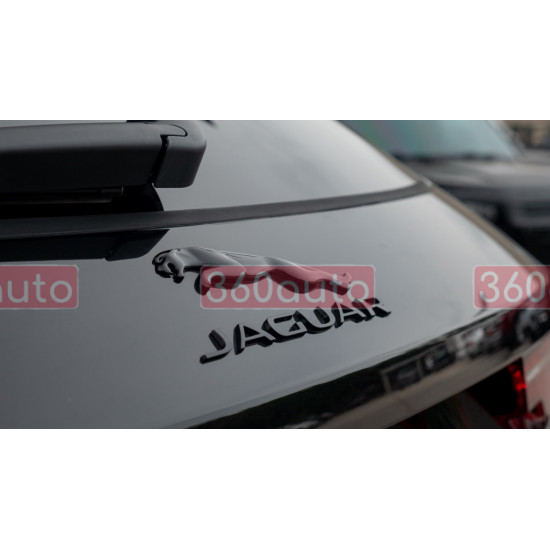 Автологотип шильдик эмблема надпись Jaguar Black черный глянец