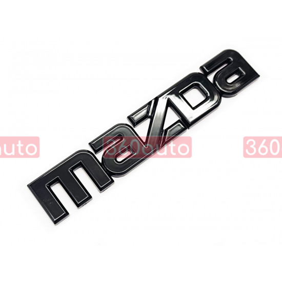 Автологотип надпись Mazda черный глянец
