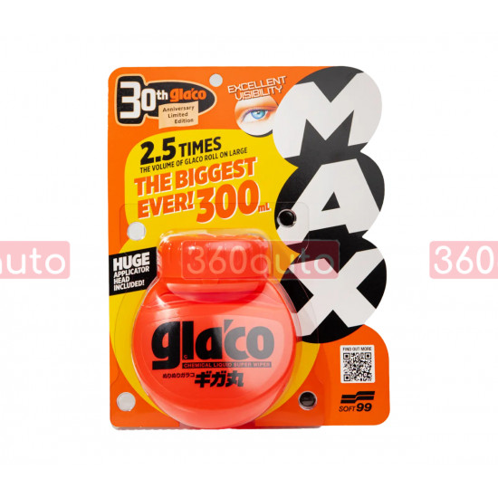 Антидождь для стекол Soft99 Glaco Roll On Max 300 мл